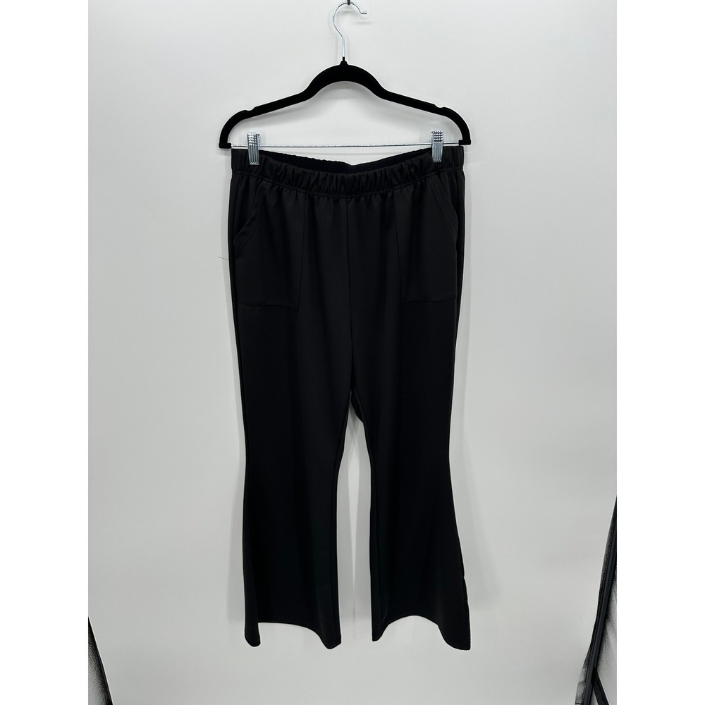 Bloomchic Black Wide Leg Pull On Pants Plus‎ Size 14/16 Minimalist Lounge Career